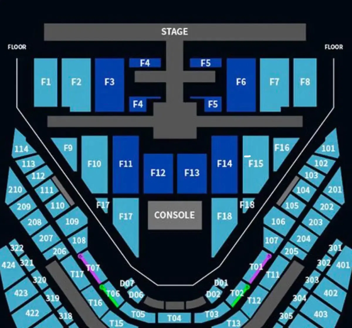 엔시티127 칠콘 더모멘텀 첫콘 f15구역 양도